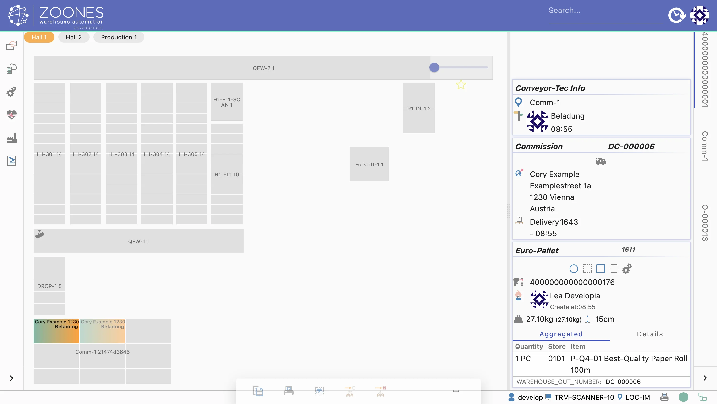 Zoones 2D Warehouse Visualization